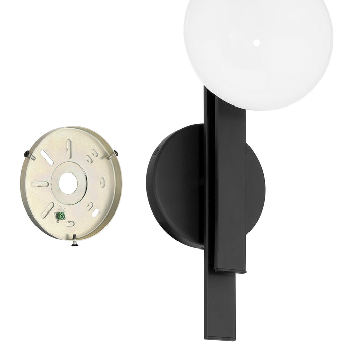 Vanity Light Thesis 207389A Julep 15 inch 1 light Matte Black Vanity Light with Opal Glass Shade THESIS