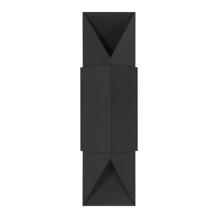 Exterior Wall Sconce Thesis 207733A Brera 20 inch 2 light Matte Black and Textured Black Exterior Wall Sconce THESIS