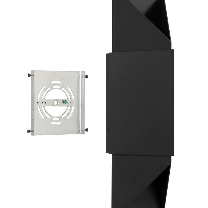 Exterior Wall Sconce Thesis 207733A Brera 20 inch 2 light Matte Black and Textured Black Exterior Wall Sconce THESIS