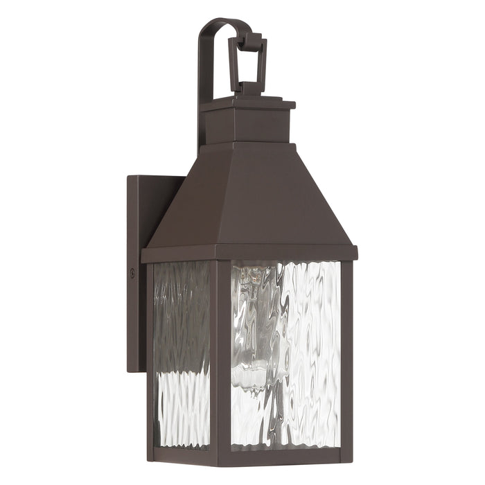 Exterior Wall Sconce Thesis 207761A Glencrest 14 inch 1 light Dark Bronze Exterior Wall Sconce with Clear Water Glass THESIS