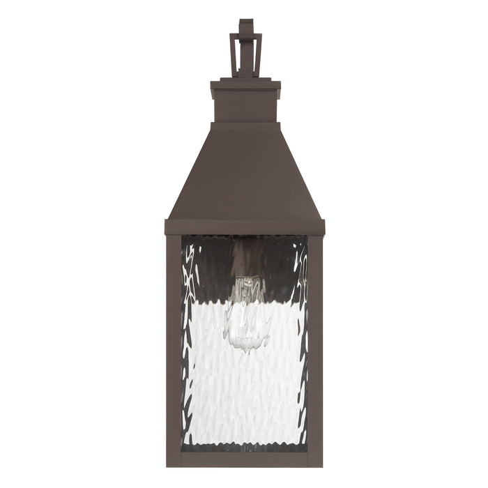 Exterior Wall Sconce Thesis 207763A Glencrest 23 inch 1 light Dark Bronze Exterior Wall Sconce with Clear Water Glass THESIS