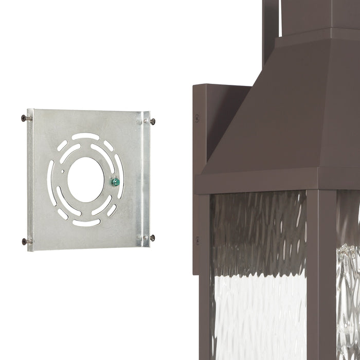 Exterior Wall Sconce Thesis 207763A Glencrest 23 inch 1 light Dark Bronze Exterior Wall Sconce with Clear Water Glass THESIS