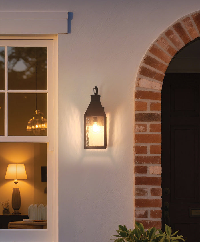 Exterior Wall Sconce Thesis 207763A Glencrest 23 inch 1 light Dark Bronze Exterior Wall Sconce with Clear Water Glass THESIS