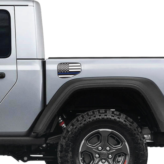 Thin Blue Line Gas Cap Decal for JT or Gladiator