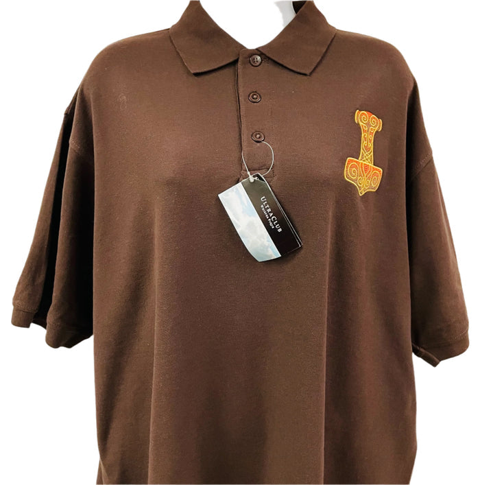 Thor's Hammer on Brown Polo