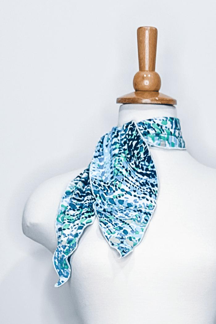 Multiway Tie in Whirlpool Turquoise Chartreuse from Diane Kroe
