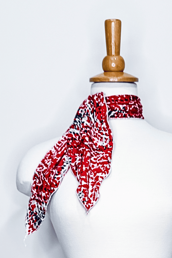 Multiway Tie in Whirlpool Red Navy from Diane Kroe