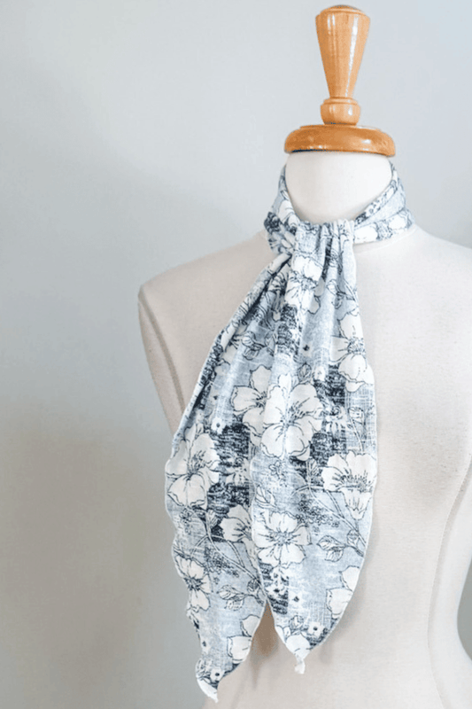 Floral Sky Tie in Santorini Fabric from Diane Kroe