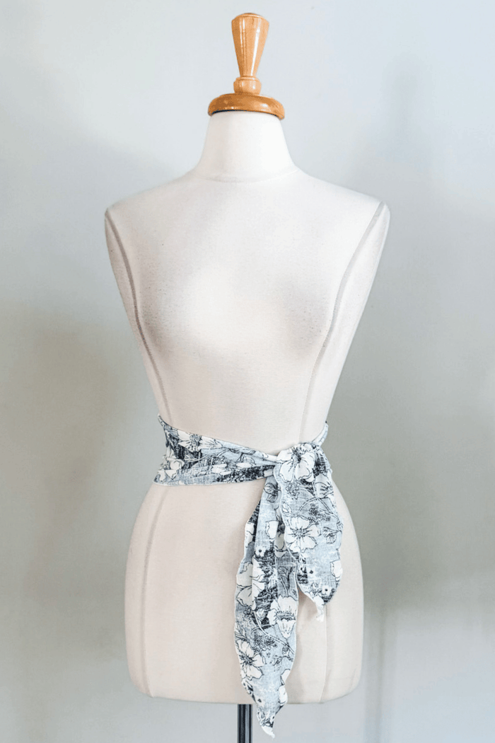 Floral Sky Tie in Santorini Fabric from Diane Kroe