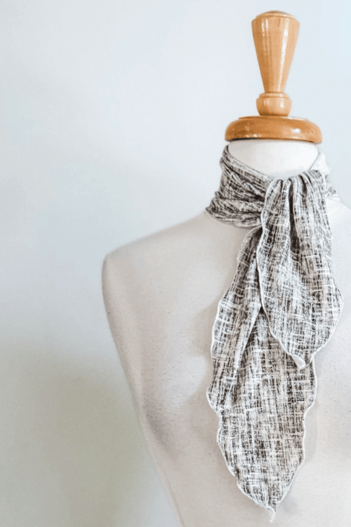 Sand Linen Tie in Santorini Fabric from Diane Kroe
