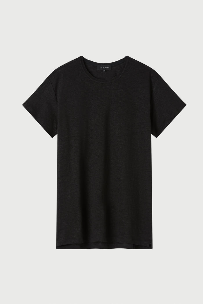 Tilly Linen Tee in Black