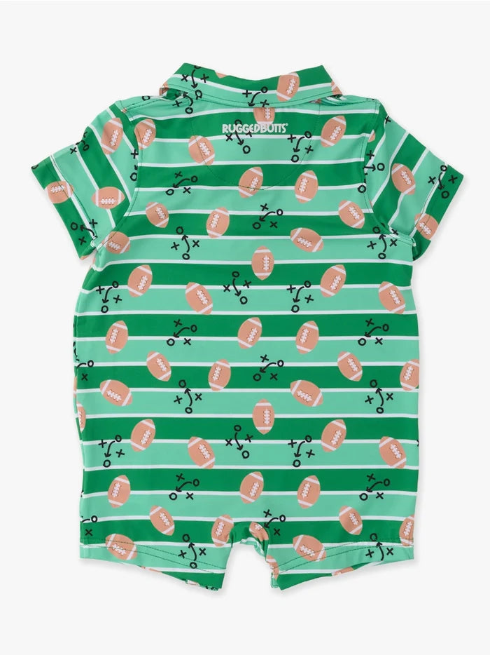 Touchdown Football Performance Polo Romper
