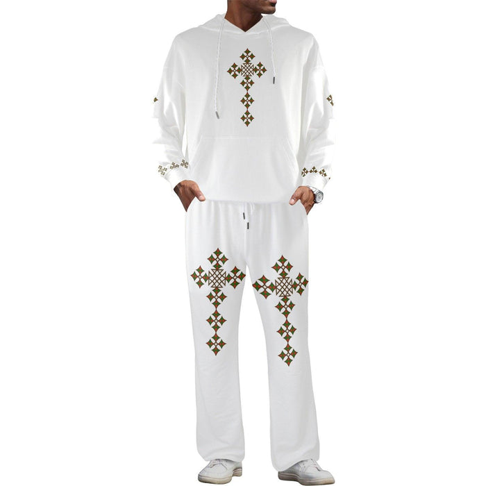 Tracksuit Set Men's Streetwear Flared Tracksuit Cross - Natna Shop