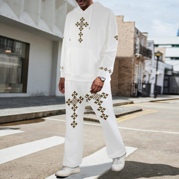 Tracksuit Set Men's Streetwear Flared Tracksuit Cross - Natna Shop