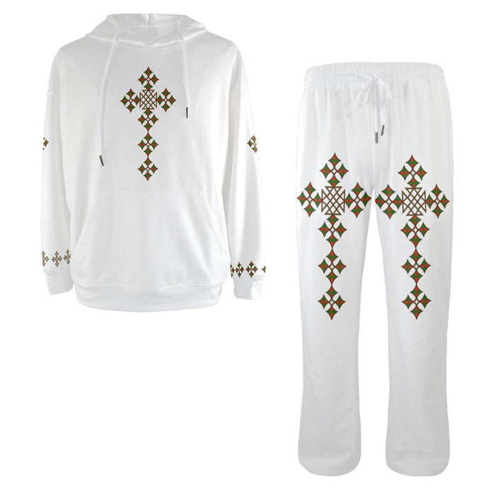 Tracksuit Set Men's Streetwear Flared Tracksuit Cross - Natna Shop