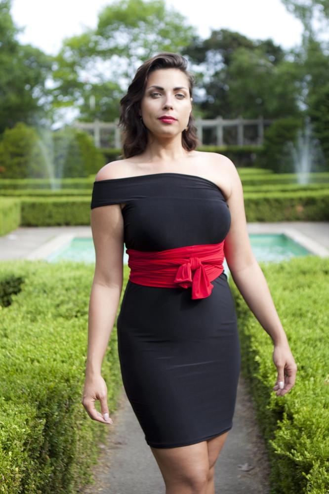 Diane Kroe - Multiway Tube Top Dress (black) - Secret Sleeve around the waist as a kimono style belt