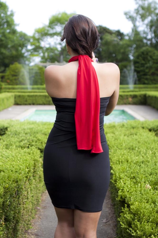 Diane Kroe - Multiway Tube Top Dress (black) with a sleeve sash