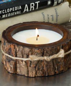 Tree Bark Pot Candle