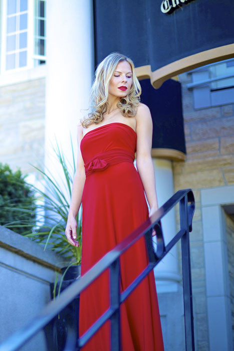 Convertible Holiday Maxi Dress - Worn stapless style