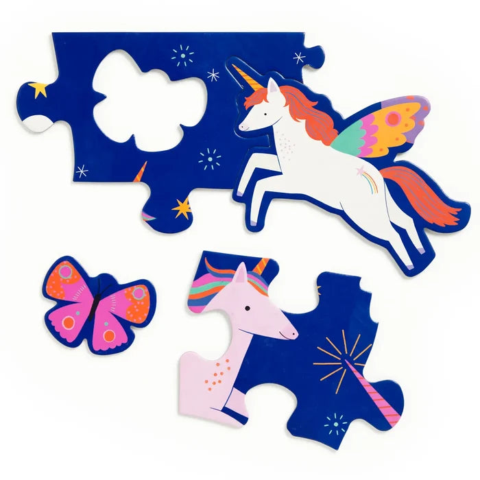 Unicorn Magic 25 Piece Floor Puzzle with Shaped Pieces