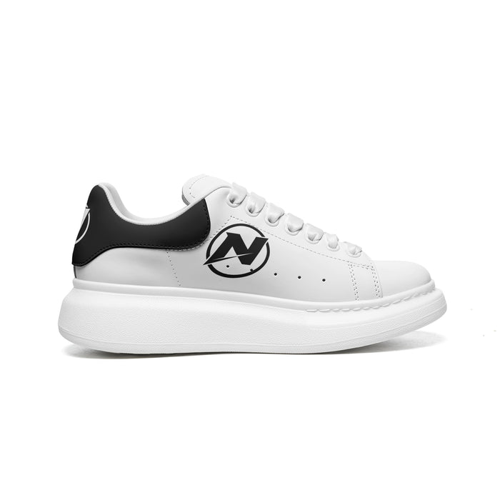 Unisex Non Slip Faux Leather Sneakers – Lace Up Comfort