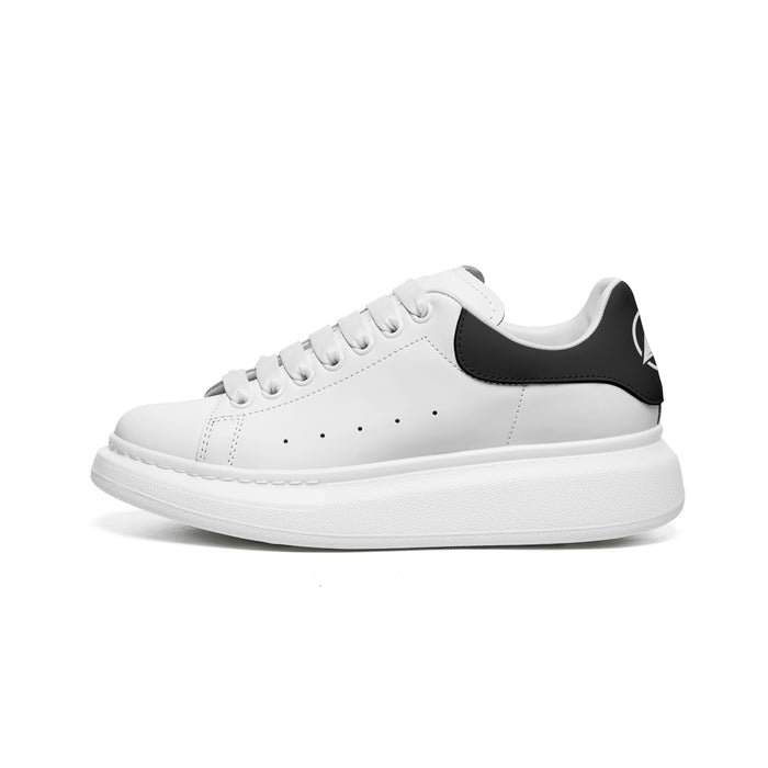 Unisex Non Slip Faux Leather Sneakers – Lace Up Comfort