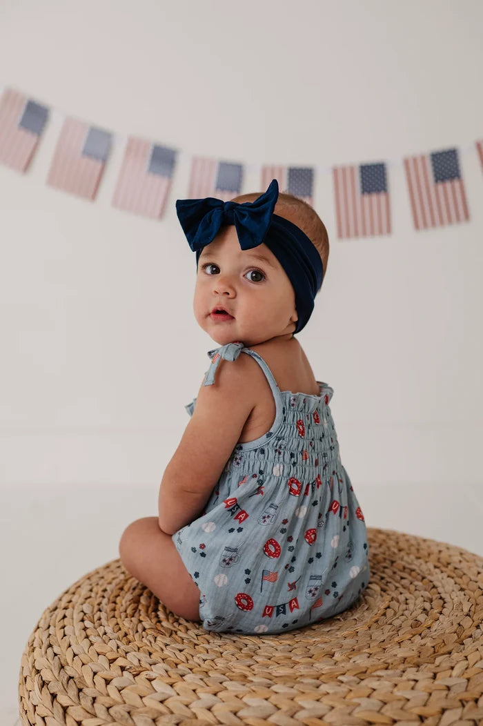 USA Tie-Smocked Bodysuit