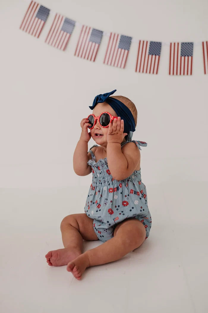 USA Tie-Smocked Bodysuit