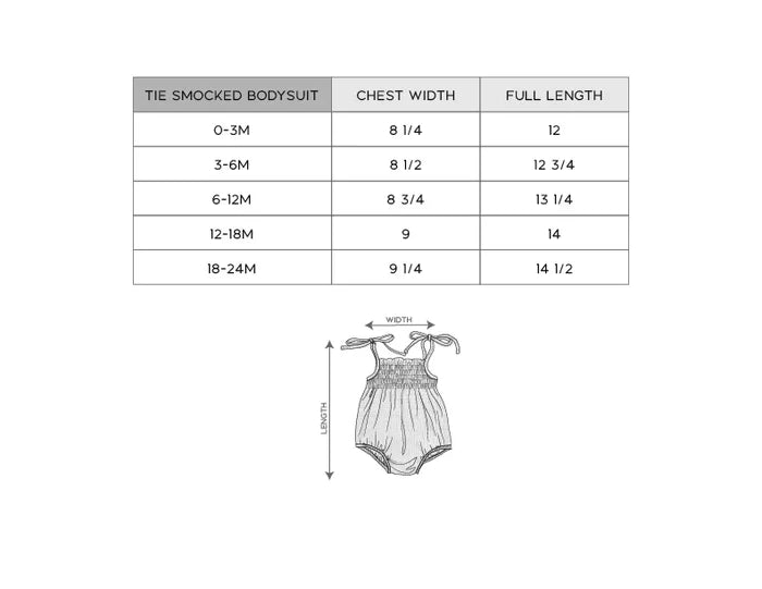 USA Tie-Smocked Bodysuit