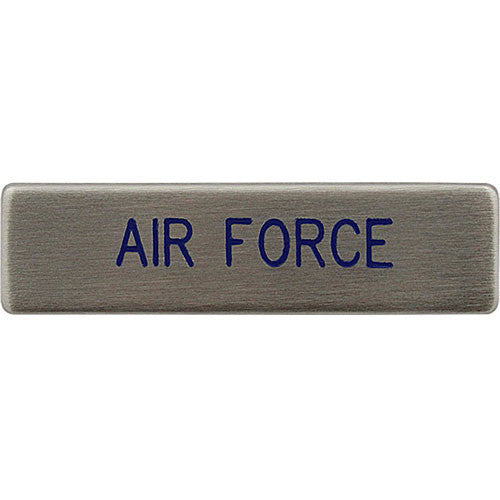 USAF Name Plate Engraved - silver brushed