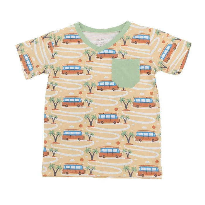 V-Neck Tee - Surf Van