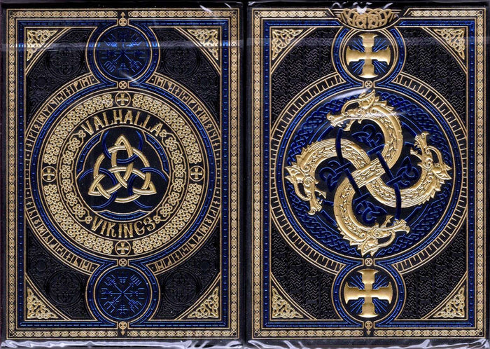 PlayingCardDecks.com-Valhalla Viking Sapphire Deluxe Playing Cards USPCC