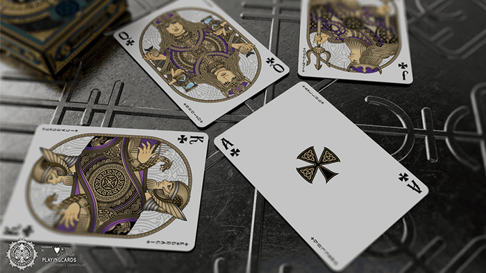 PlayingCardDecks.com-Valhalla Viking Sapphire Deluxe Playing Cards USPCC