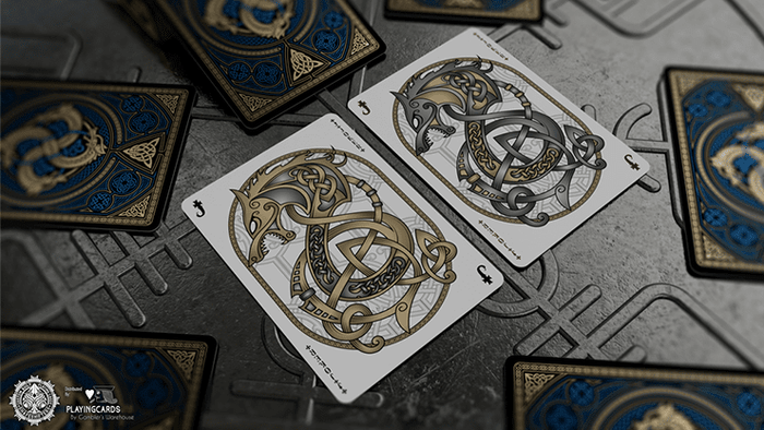 PlayingCardDecks.com-Valhalla Viking Sapphire Playing Cards USPCC