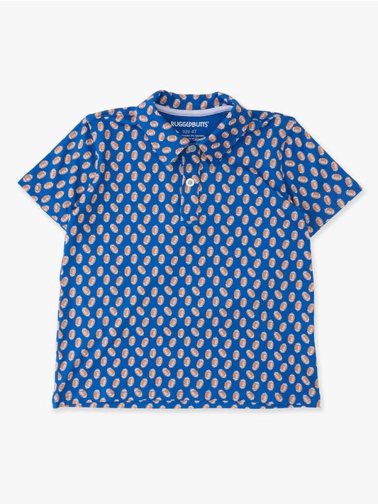 Varsity Blue Football Performance Baby Polo