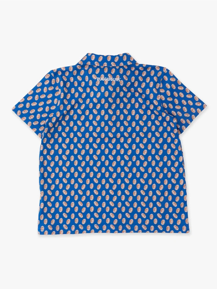 Varsity Blue Football Performance Baby Polo