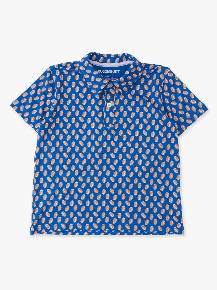 Varsity Blue Football Performance Polo