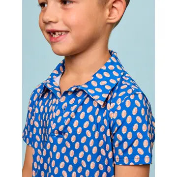 Varsity Blue Football Performance Polo