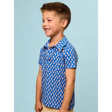 Varsity Blue Football Performance Polo