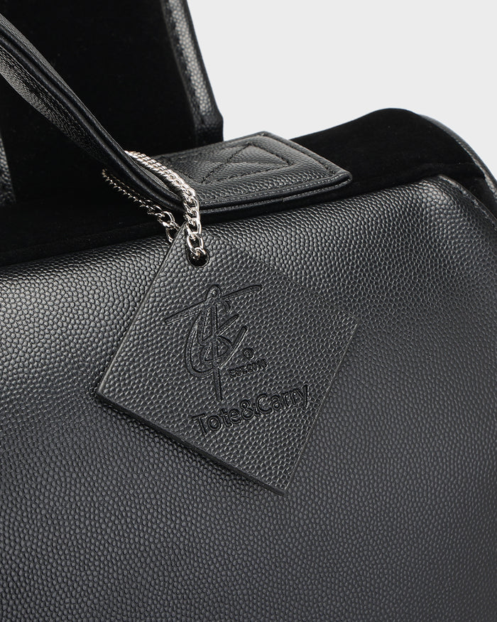 Velour Backpack in Black