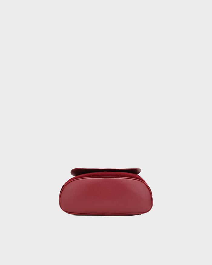 Velour Backpack in Burgundy