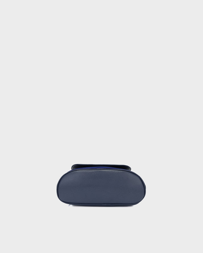 Velour Backpack in Navy Blue