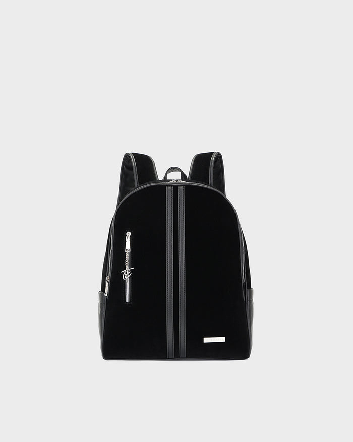 Velour Orbit Backpack in Black