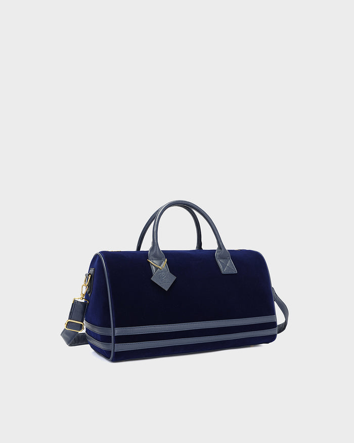Velvet Luxe Travel Set in Navy Blue