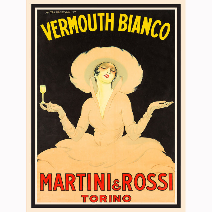 Vermouth Bianco Martini & Rossi Torino, Vintage Advertising Poster