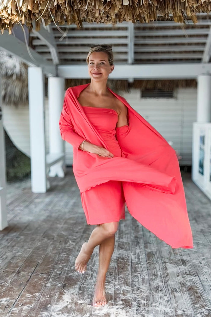Diane Kroe Coral Versa Wrap in soft Brushed Venezia