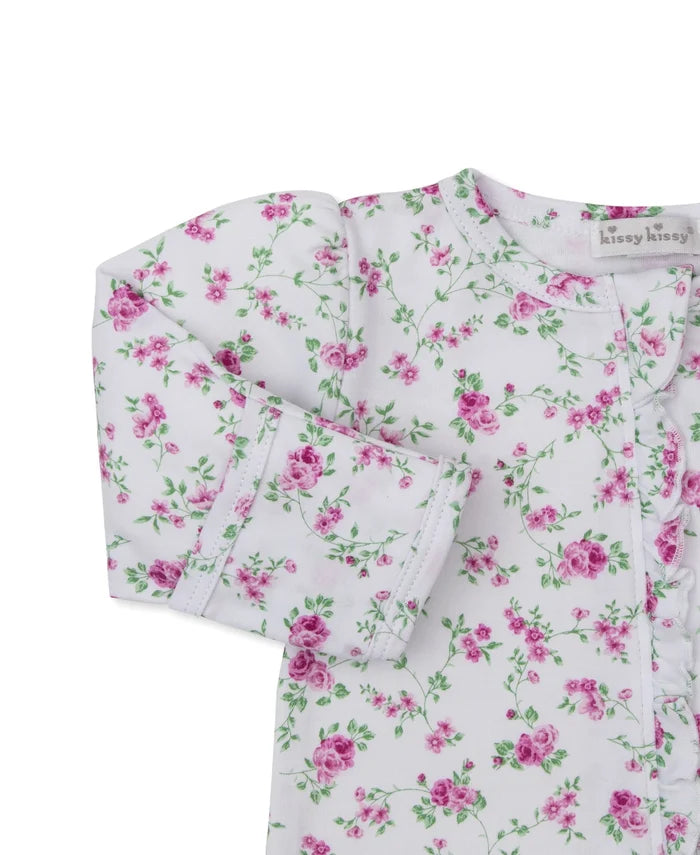 Victorian Roses Zip Footie