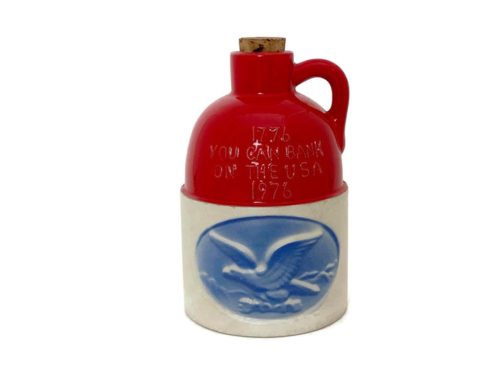 Vintage Bicentennial Jug, Bank Advertising at Duckwells