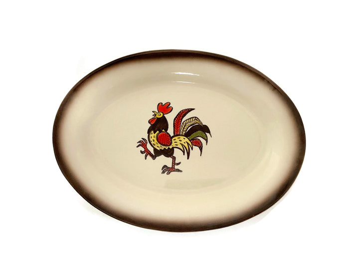 Vintage California Pottery Oval Dish by Metlox at Duckwells