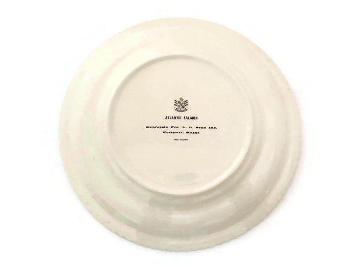 Vintage LL Bean Plate, Atlantic Salmon by Delano Studios at Duckwells